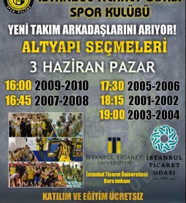 İTO Spor Kulübü’nün Seçmeleri 3 Haziran’da